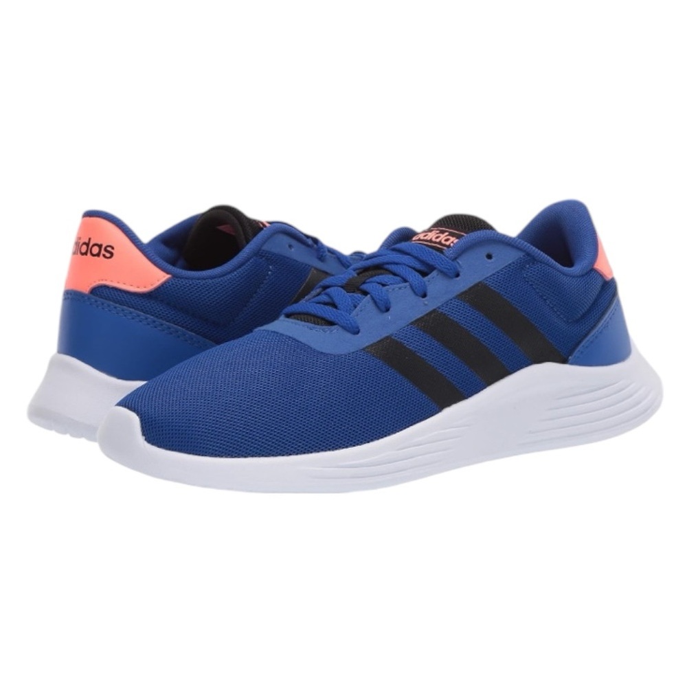ADIDAS Lite Racer Blue/Orange/Coral Shoes, size 7
